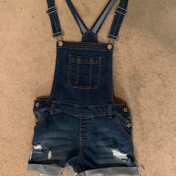 FOREVER 21 MEDIUM WASH DENIM OVERALLS - Picture 2 of 2